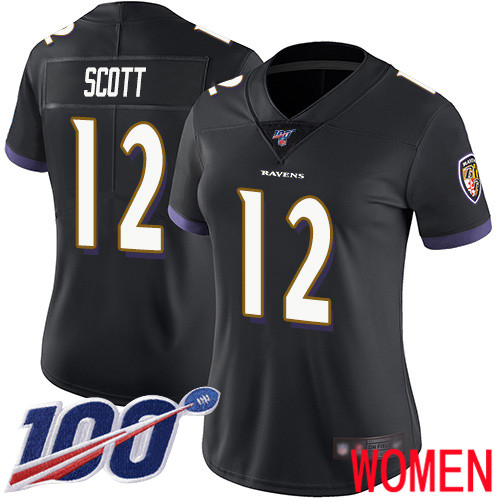 Baltimore Ravens Limited Black Women Jaleel Scott Alternate Jersey NFL Football 12 100th Season Vapor Untouchable